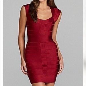 French Connection Deep Red Bandage Dress